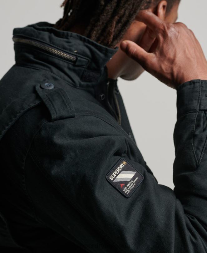 Superdry облекло N00H4434 тъмно сив мъже Военно яке m65 field borg с подплата