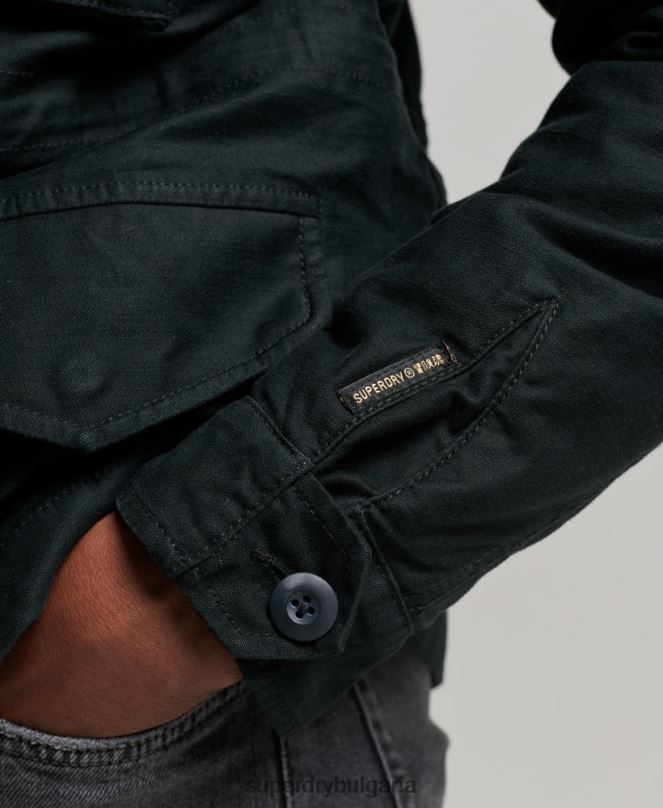 Superdry облекло N00H4434 тъмно сив мъже Военно яке m65 field borg с подплата