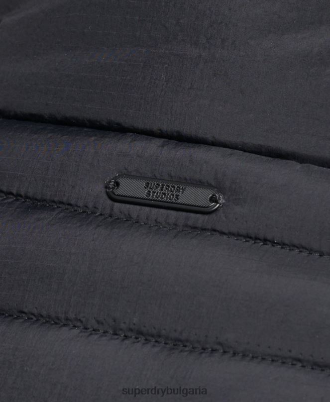 Superdry облекло N00H4435 черен мъже лека подплатена жилетка
