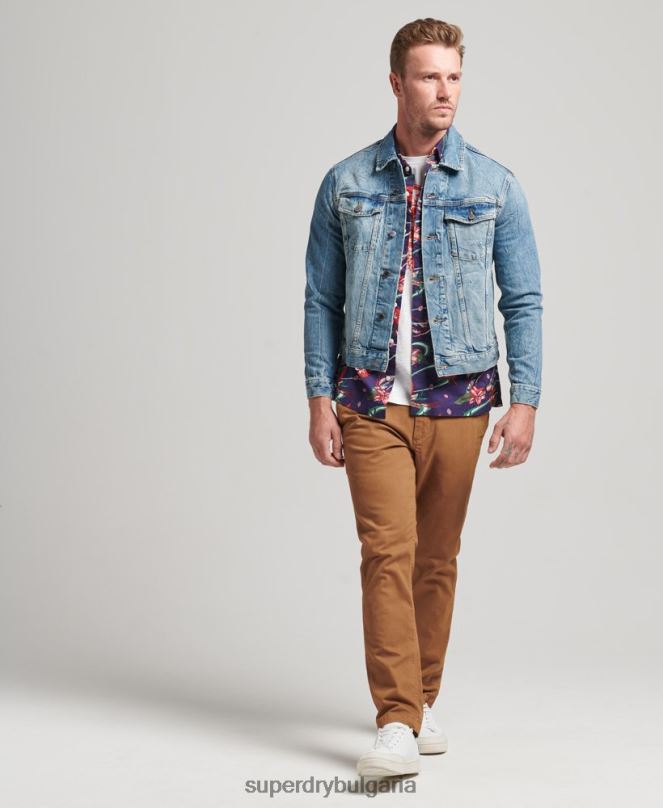 Superdry облекло N00H4438 син мъже яке за шофьор на камион