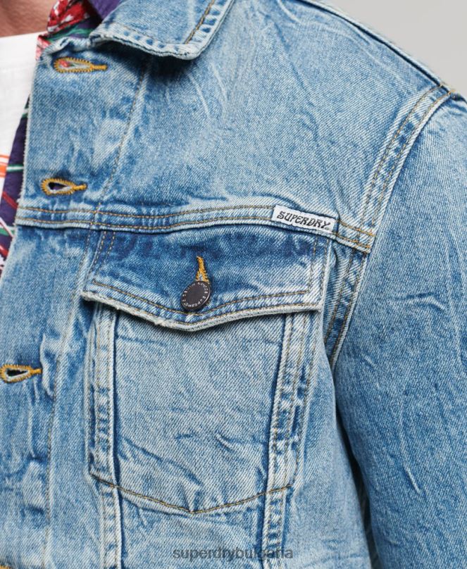 Superdry облекло N00H4438 син мъже яке за шофьор на камион