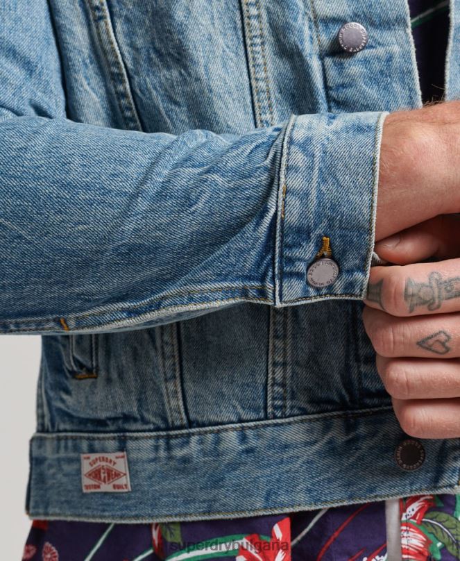 Superdry облекло N00H4438 син мъже яке за шофьор на камион
