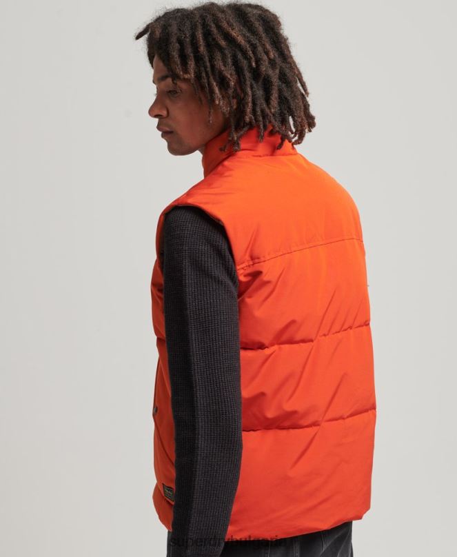 Superdry облекло N00H4439 оранжево мъже ретро планинска жилетка