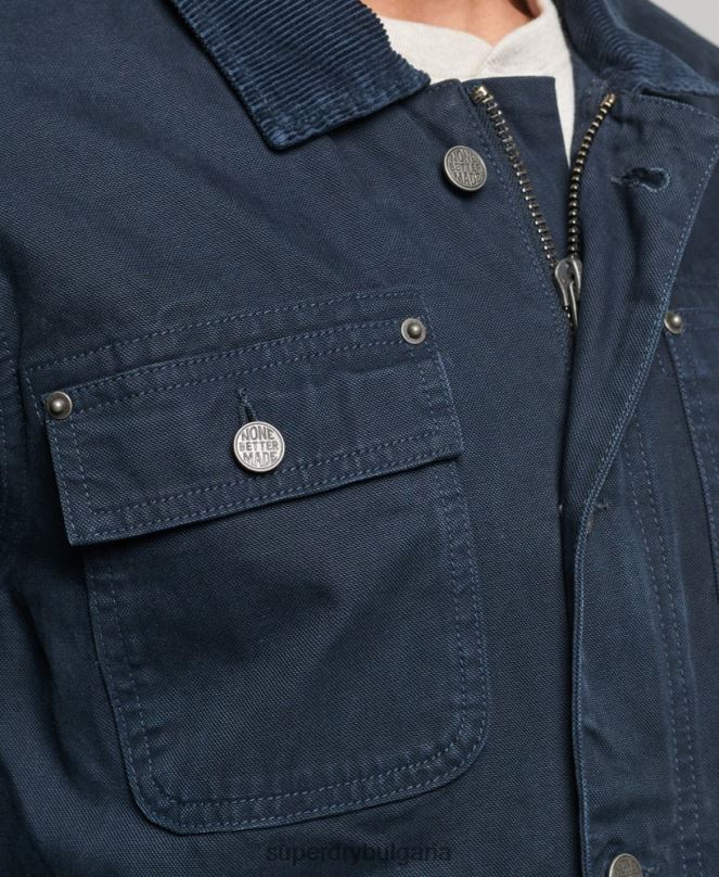 Superdry облекло N00H4440 военноморски флот мъже винтидж яке ранчо