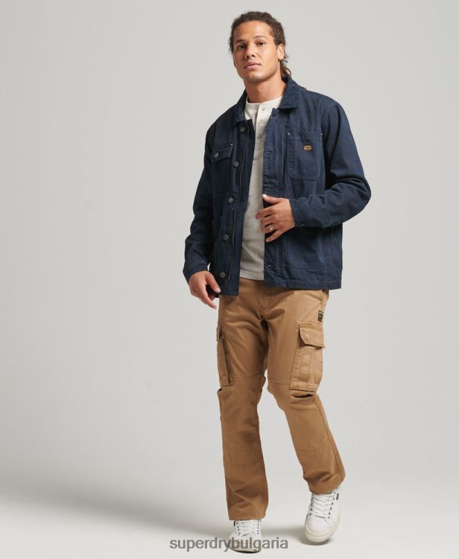 Superdry облекло N00H4440 военноморски флот мъже винтидж яке ранчо