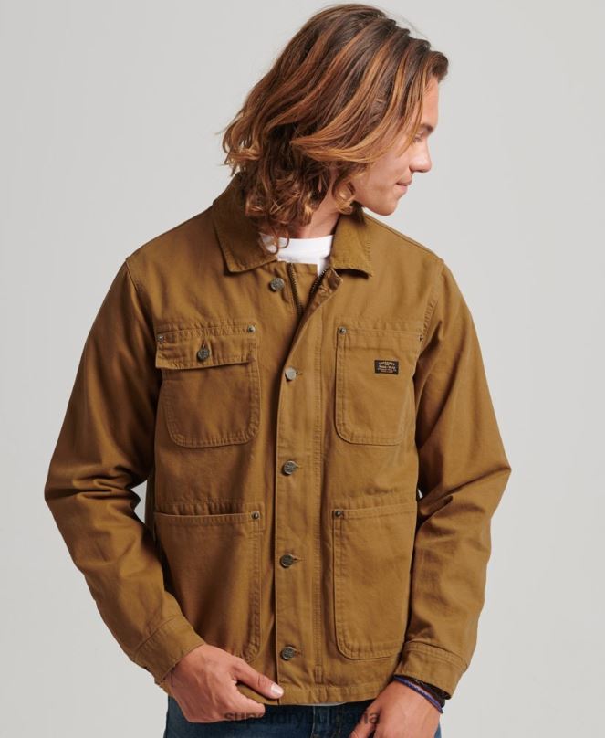 Superdry облекло N00H4441 кафяво мъже винтидж яке ранчо