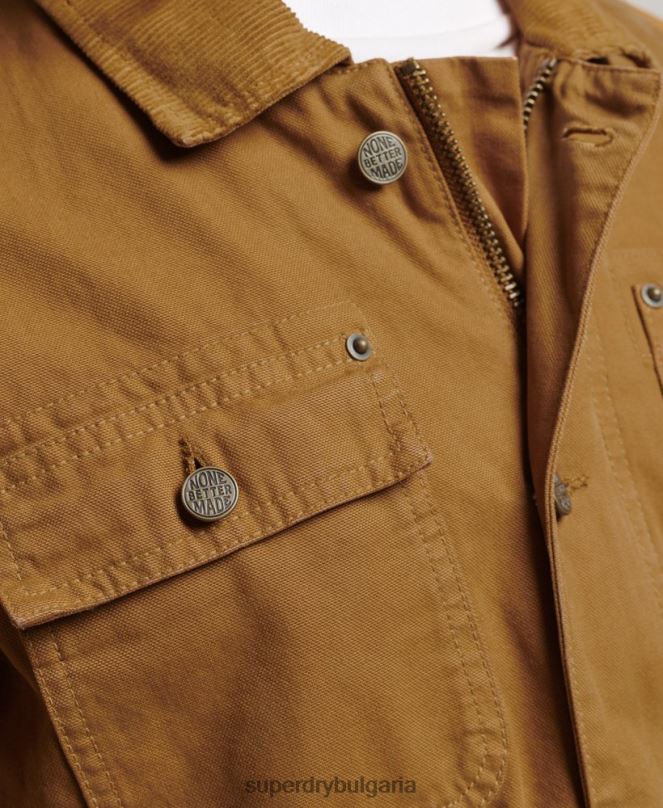 Superdry облекло N00H4441 кафяво мъже винтидж яке ранчо