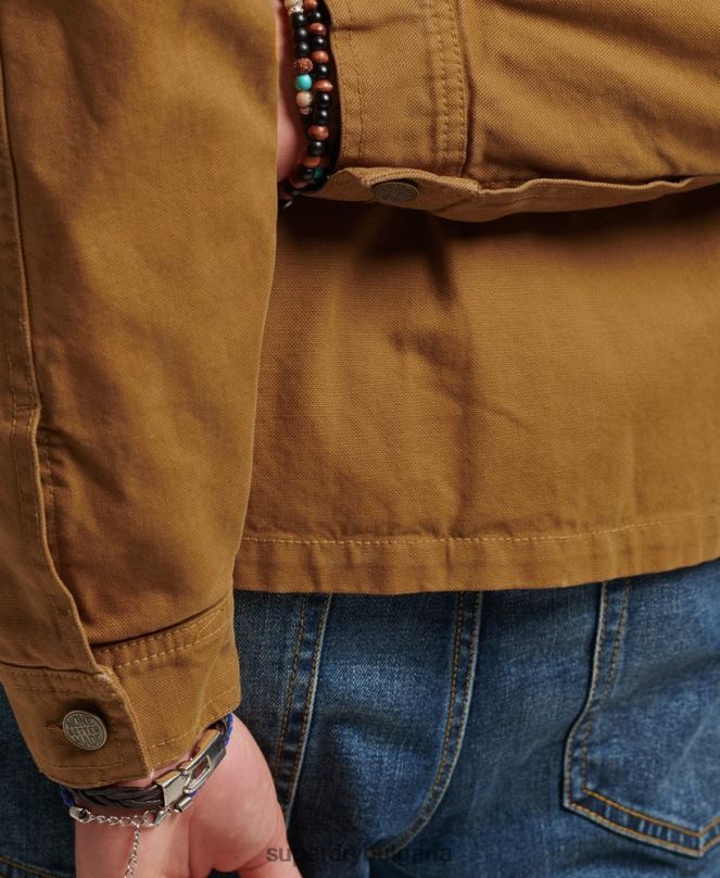 Superdry облекло N00H4441 кафяво мъже винтидж яке ранчо