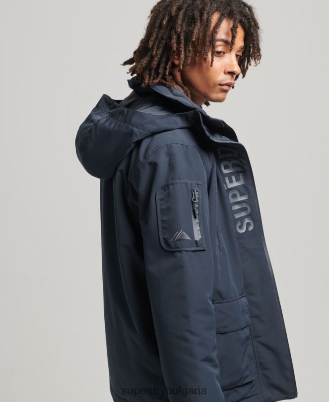 Superdry облекло N00H4444 военноморски флот мъже ultimate sd яке с ветровка