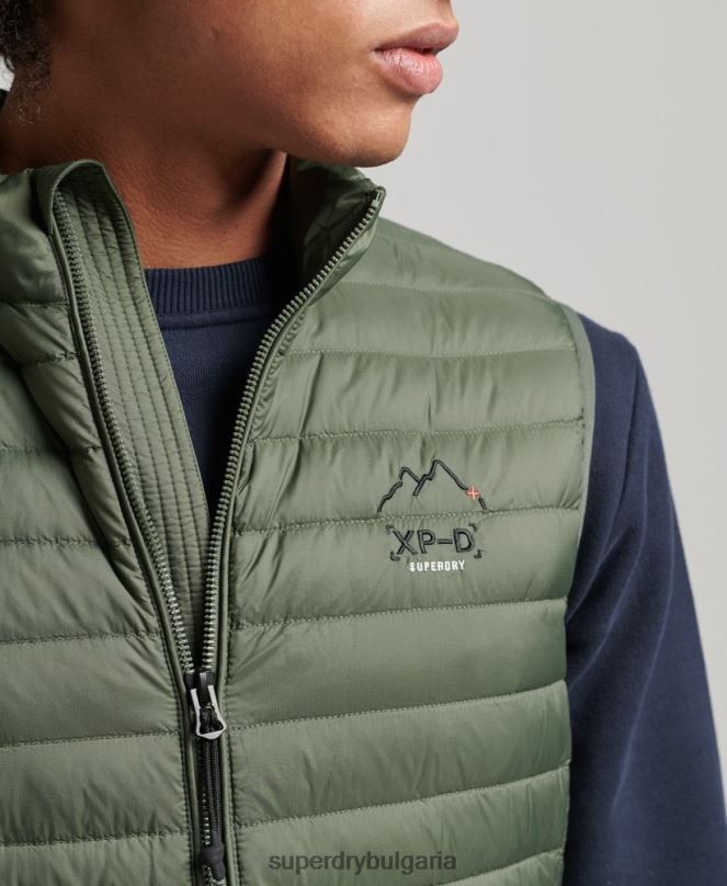 Superdry облекло N00H4445 каки мъже tech core down gilet