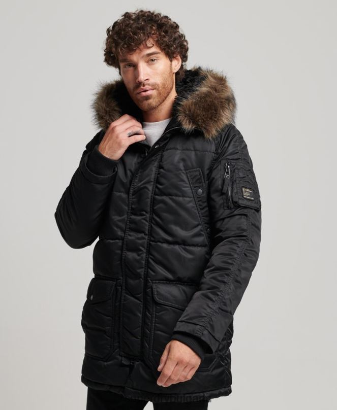 Superdry облекло N00H4447 тъмно сив мъже яке чинук парка