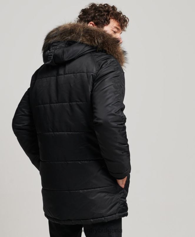 Superdry облекло N00H4447 тъмно сив мъже яке чинук парка