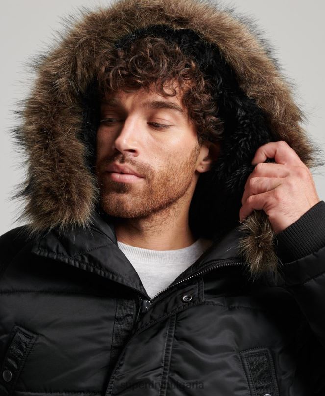 Superdry облекло N00H4447 тъмно сив мъже яке чинук парка