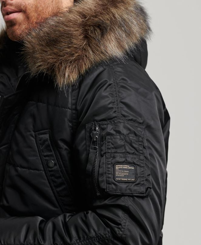 Superdry облекло N00H4447 тъмно сив мъже яке чинук парка