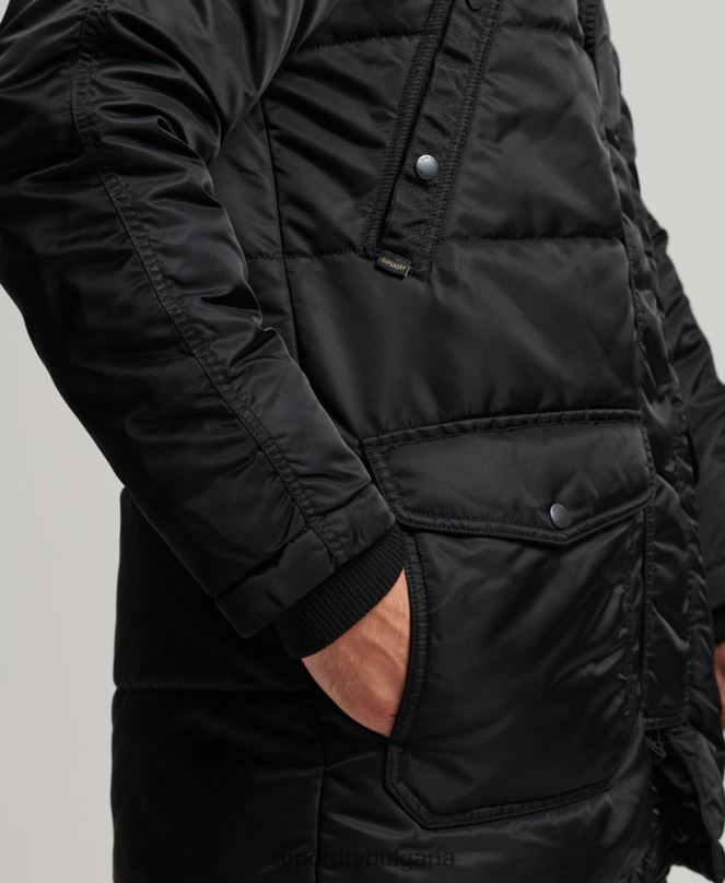 Superdry облекло N00H4447 тъмно сив мъже яке чинук парка