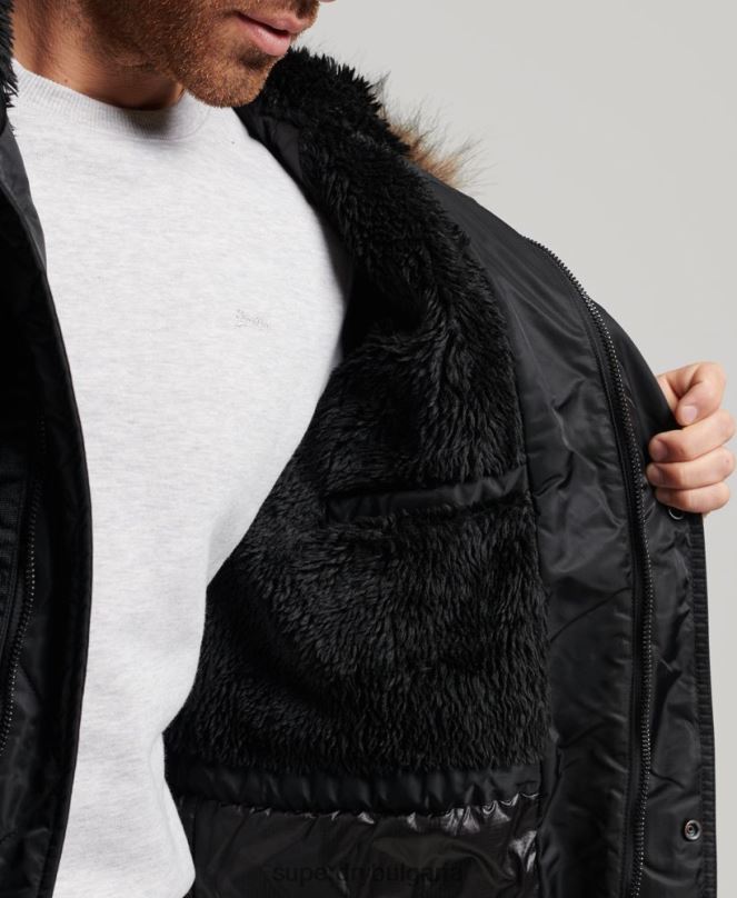Superdry облекло N00H4447 тъмно сив мъже яке чинук парка