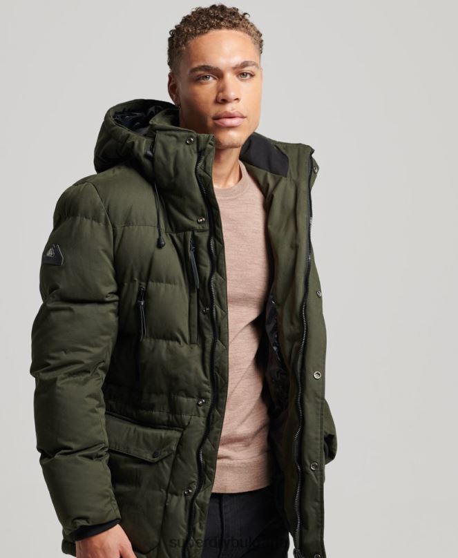 Superdry облекло N00H4448 зелено мъже микрофибърно експедиционно яке