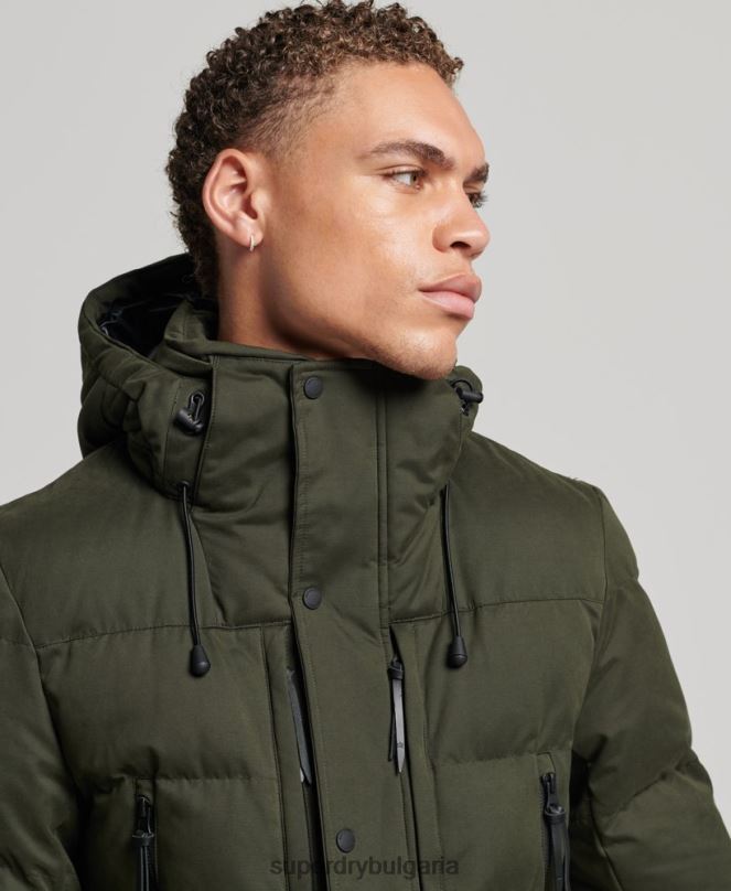Superdry облекло N00H4448 зелено мъже микрофибърно експедиционно яке