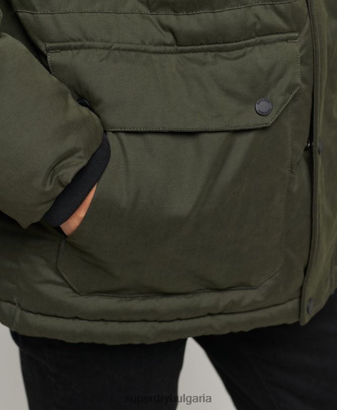 Superdry облекло N00H4448 зелено мъже микрофибърно експедиционно яке