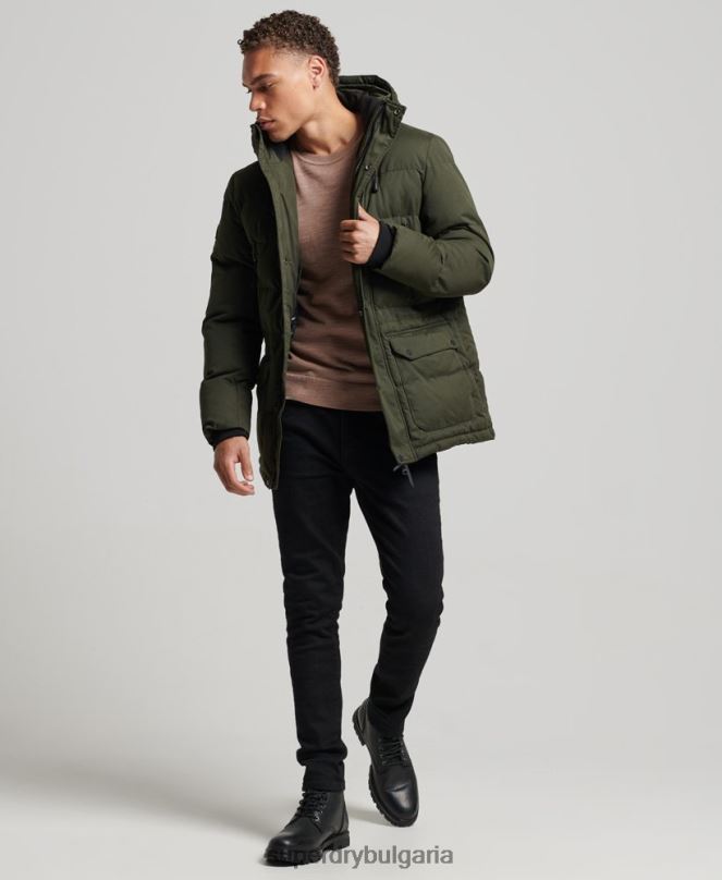 Superdry облекло N00H4448 зелено мъже микрофибърно експедиционно яке