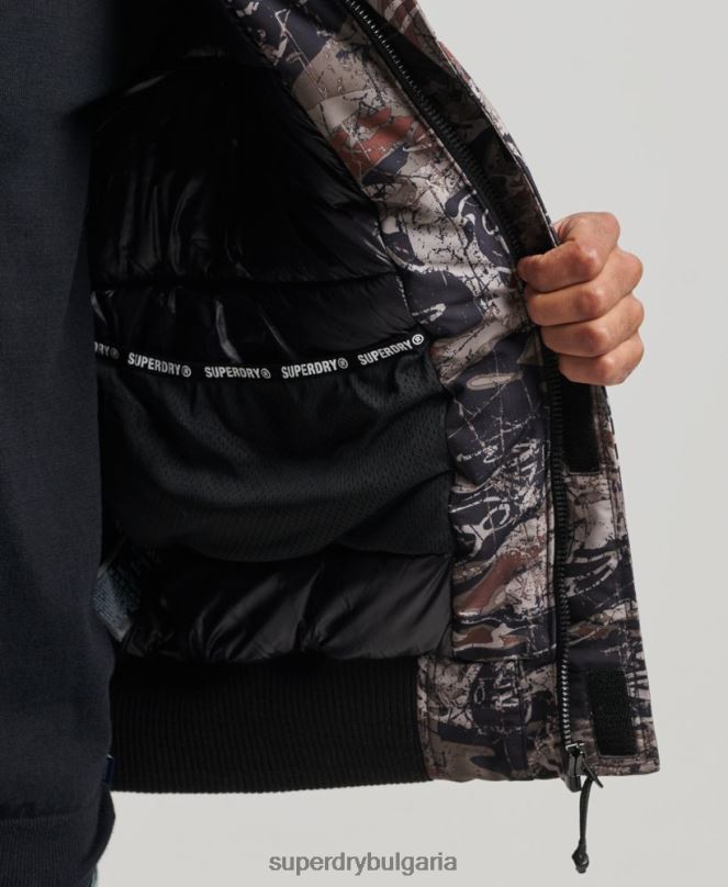 Superdry облекло N00H4449 зелено мъже експедиция everest bomber подплатено яке