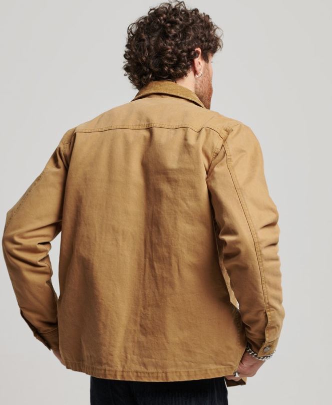 Superdry облекло N00H4450 кафяво мъже работно облекло яке ранчо