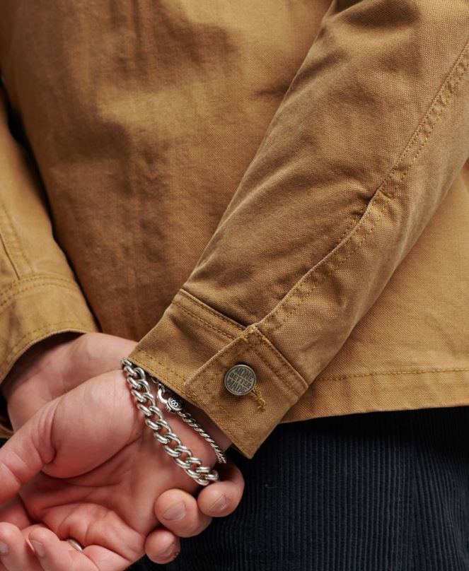 Superdry облекло N00H4450 кафяво мъже работно облекло яке ранчо