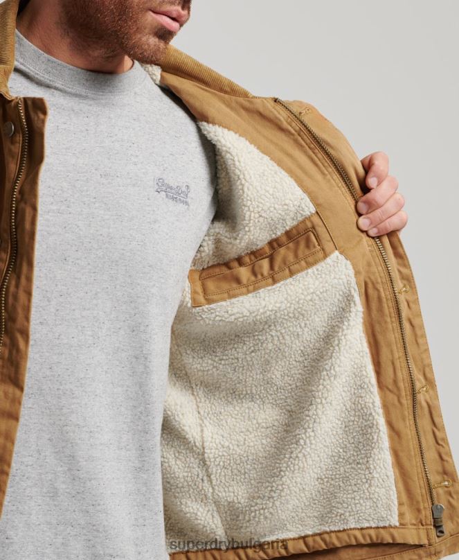 Superdry облекло N00H4450 кафяво мъже работно облекло яке ранчо