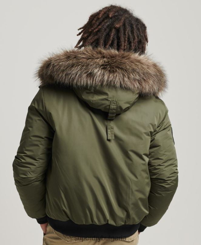 Superdry облекло N00H4452 каки мъже бомбър яке Everest
