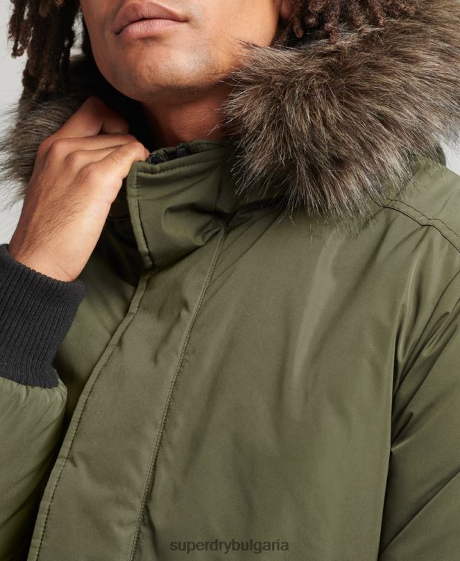 Superdry облекло N00H4452 каки мъже бомбър яке Everest