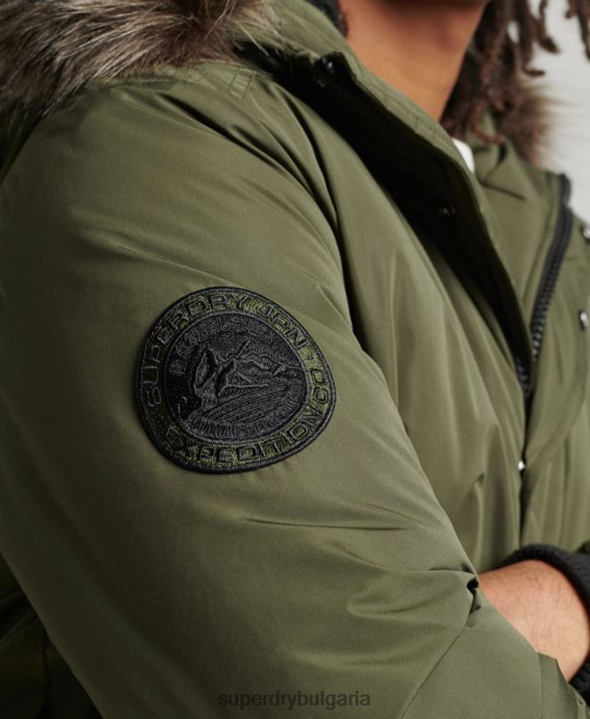 Superdry облекло N00H4452 каки мъже бомбър яке Everest