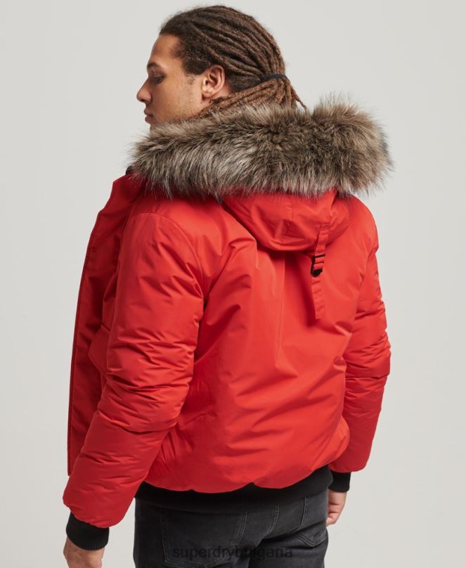 Superdry облекло N00H4455 червен мъже бомбър яке Everest