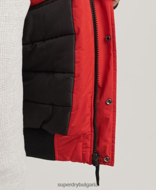 Superdry облекло N00H4455 червен мъже бомбър яке Everest