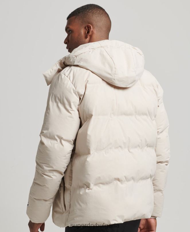 Superdry облекло N00H4456 бежово мъже късо пухкаво яке