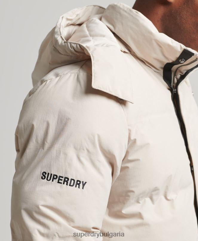 Superdry облекло N00H4456 бежово мъже късо пухкаво яке