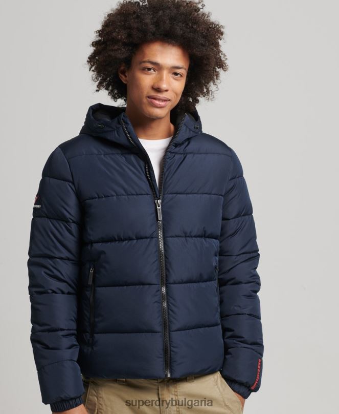 Superdry облекло N00H4462 военноморски флот мъже спортен пуф