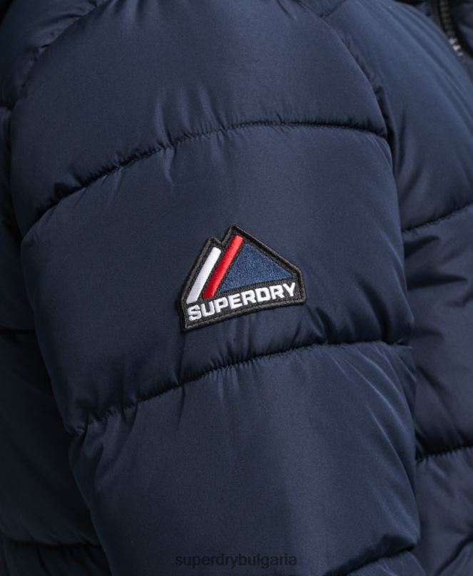 Superdry облекло N00H4462 военноморски флот мъже спортен пуф