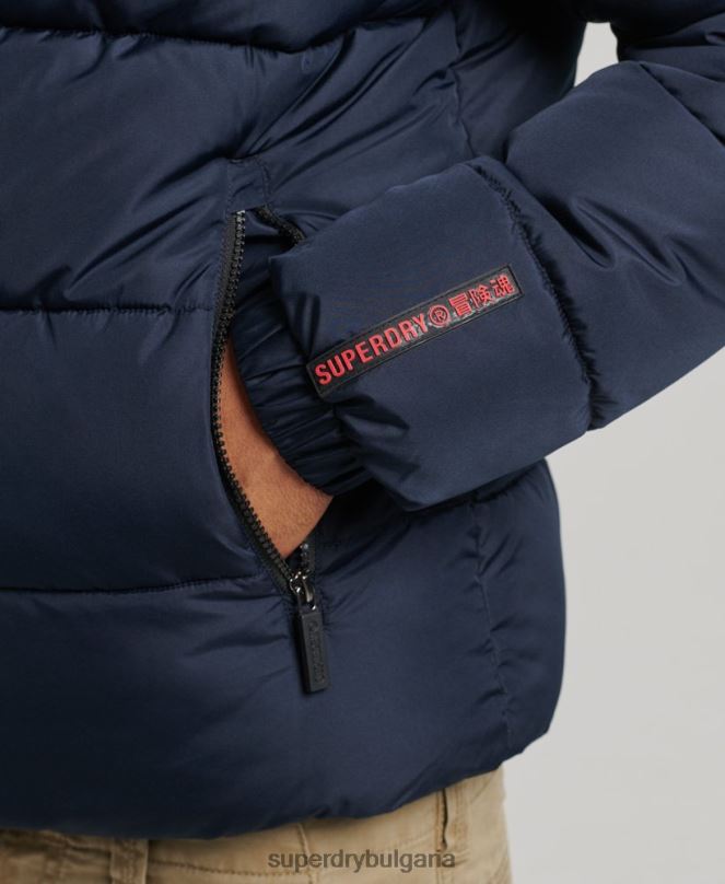 Superdry облекло N00H4462 военноморски флот мъже спортен пуф