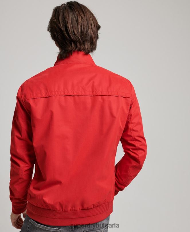 Superdry облекло N00H4465 червен мъже емблематично яке Харингтън