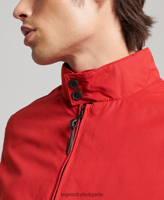 Superdry облекло N00H4465 червен мъже емблематично яке Харингтън