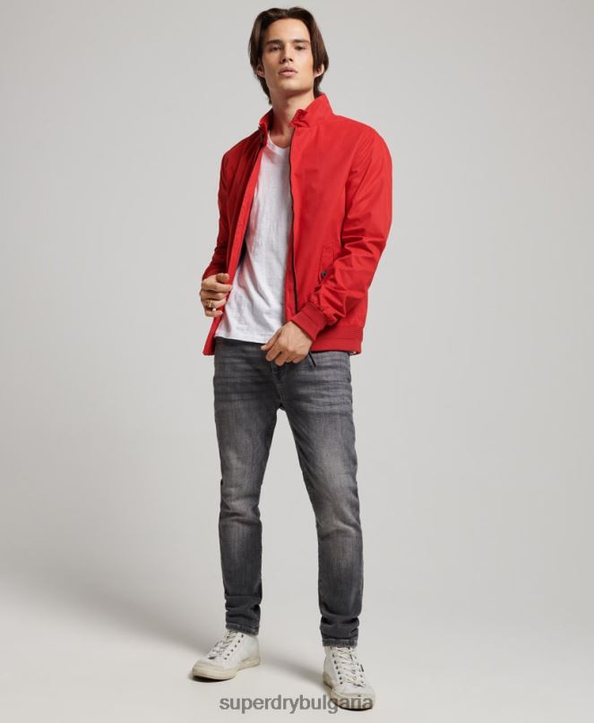 Superdry облекло N00H4465 червен мъже емблематично яке Харингтън