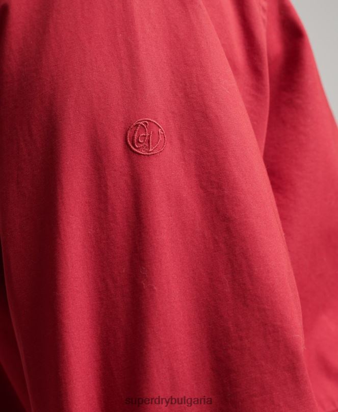 Superdry облекло N00H4466 червен мъже реколта колегиално яке Harrington