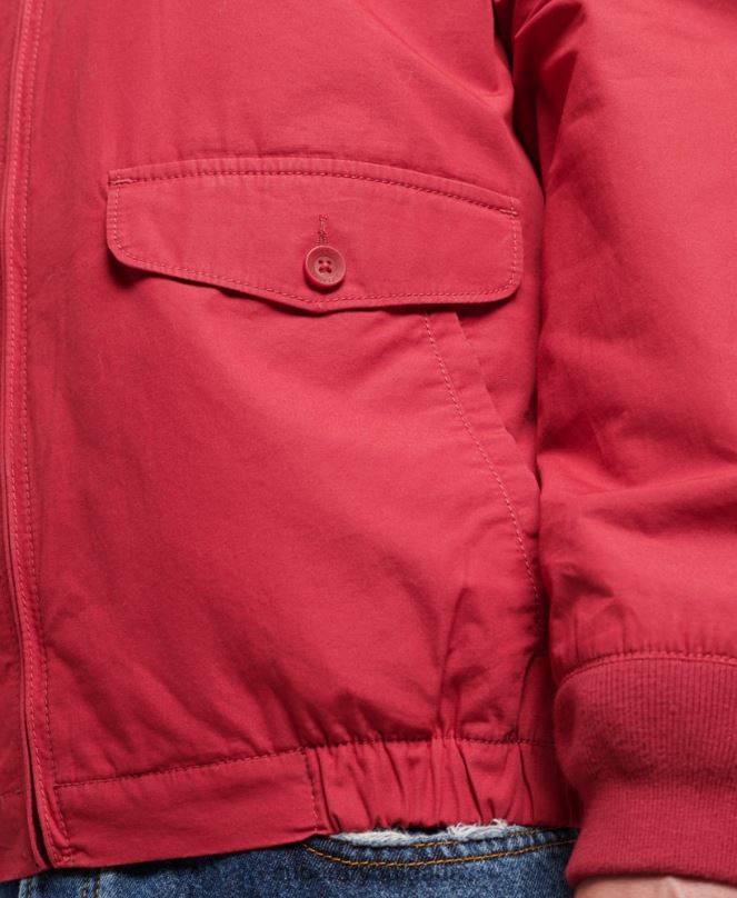 Superdry облекло N00H4466 червен мъже реколта колегиално яке Harrington