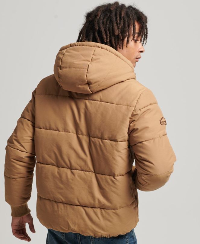 Superdry облекло N00H4467 кафяво мъже планинско пухено яке