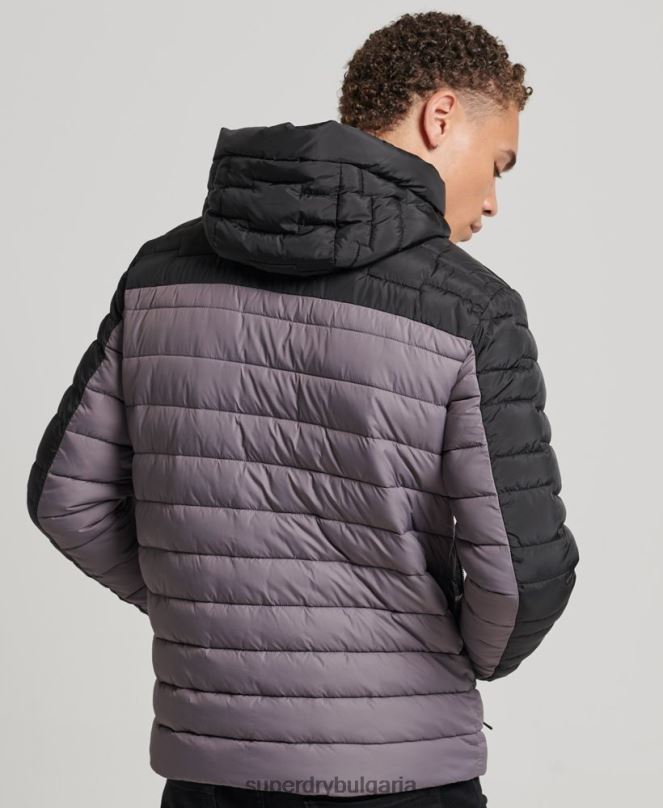 Superdry облекло N00H4469 сиво мъже Експедиционно радарно ватирано микс яке fuji
