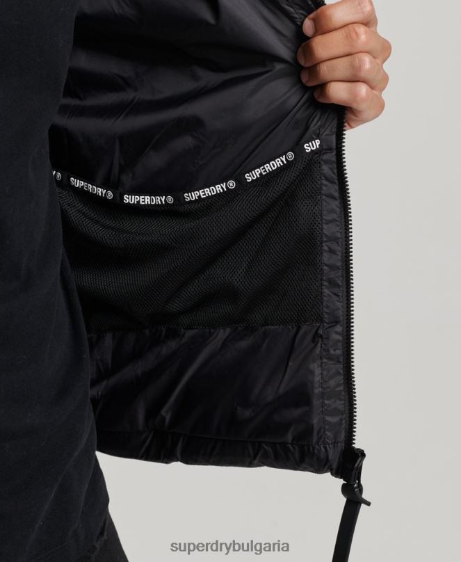 Superdry облекло N00H4469 сиво мъже Експедиционно радарно ватирано микс яке fuji