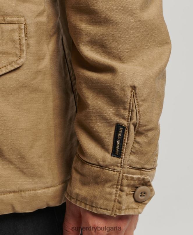 Superdry облекло N00H4470 тен мъже Военно яке m65 field borg с подплата