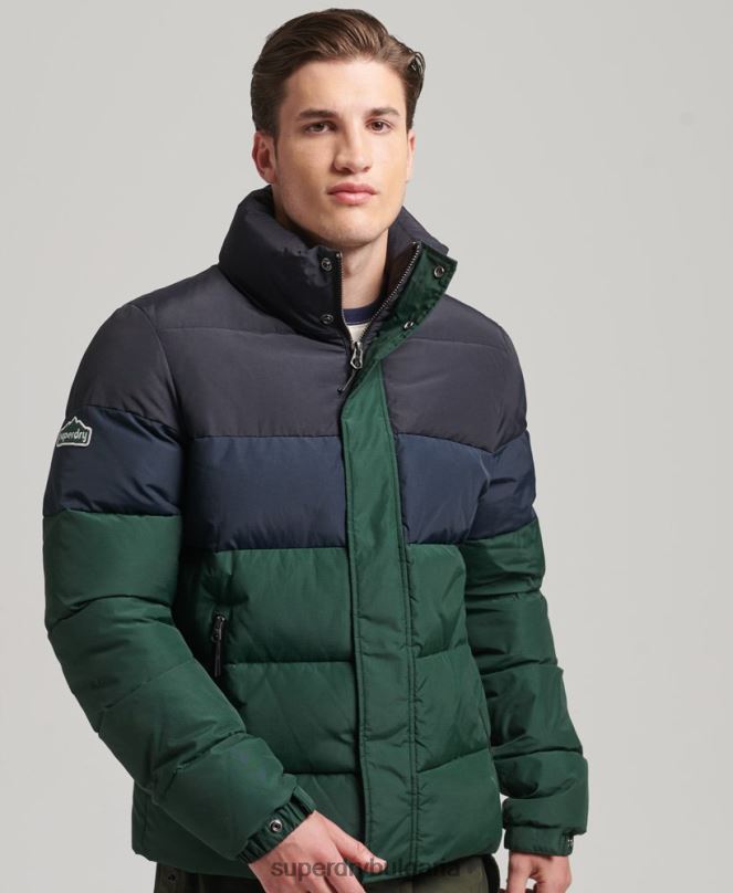 Superdry облекло N00H4471 зелено мъже ретро ретро cb пух