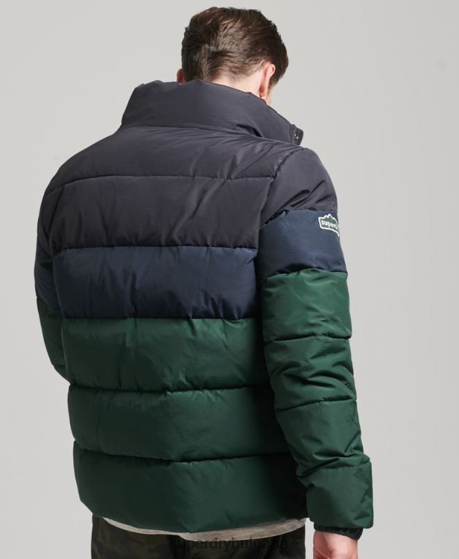 Superdry облекло N00H4471 зелено мъже ретро ретро cb пух