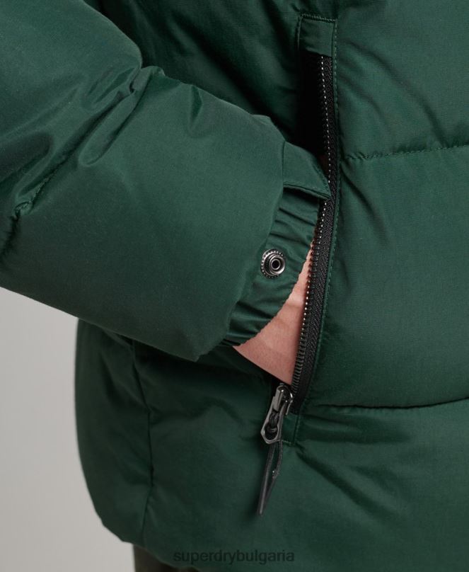 Superdry облекло N00H4471 зелено мъже ретро ретро cb пух